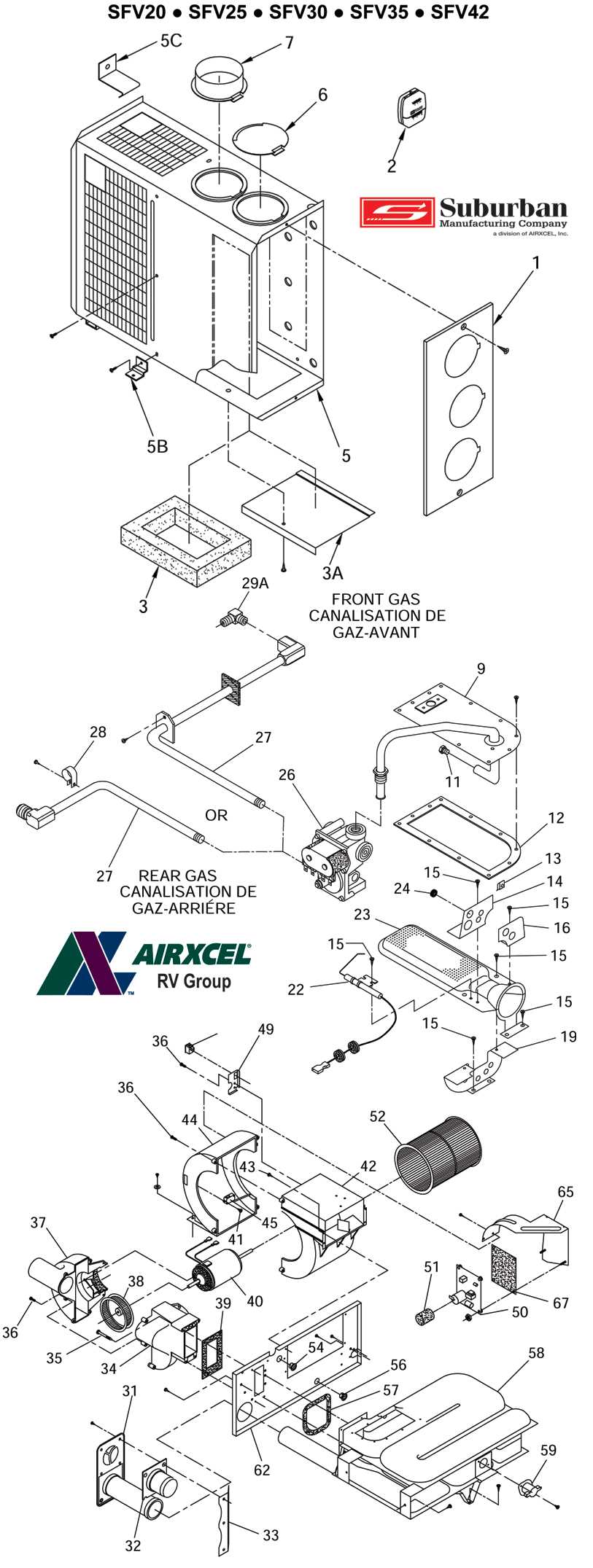 suburban rv furnace parts diagram