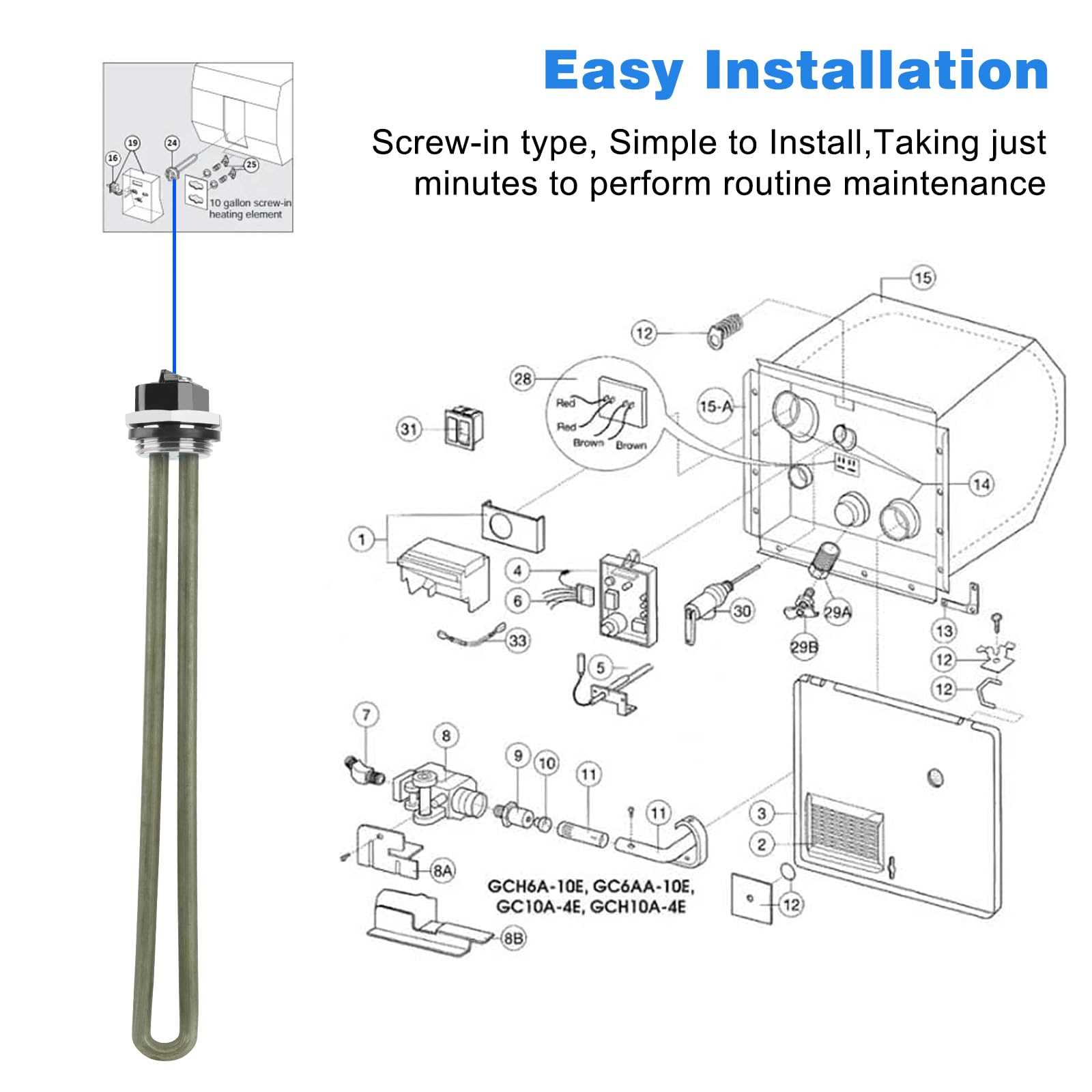 suburban rv water heater parts diagram