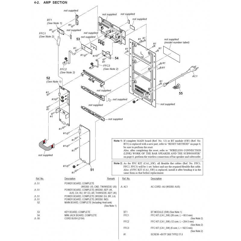 subwoofer parts diagram