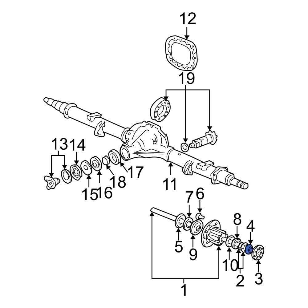 super duty ford f250 front axle parts diagram