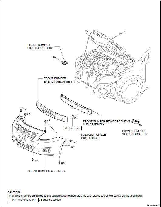 toyota corolla body parts diagram