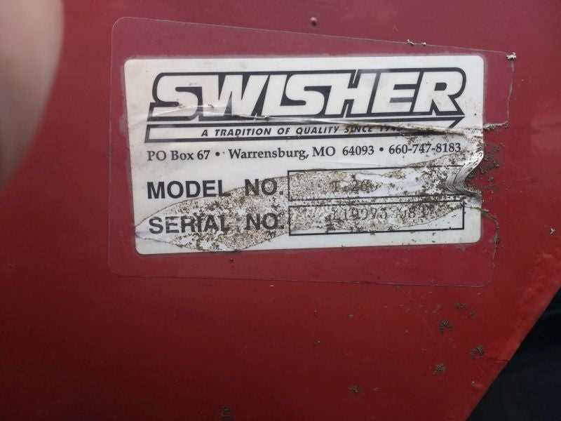 swisher 60 pull behind mower parts diagram