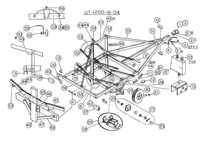 parts of boat trailer diagram