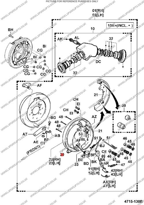 toyota brake parts diagram