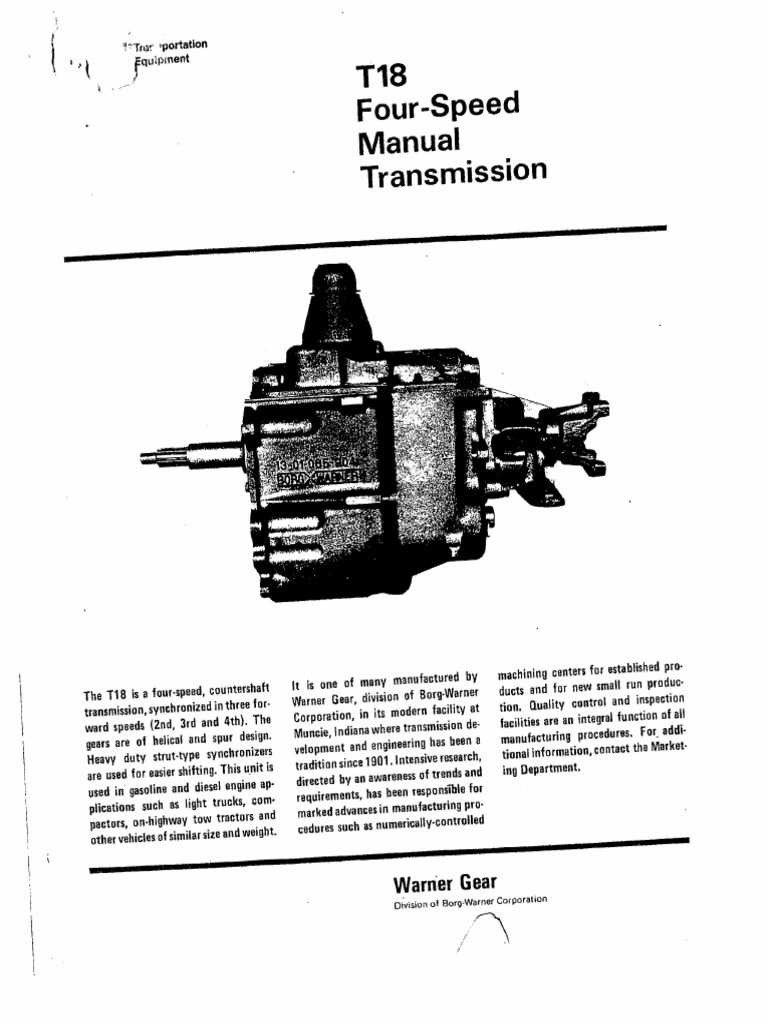 t18 transmission parts diagram