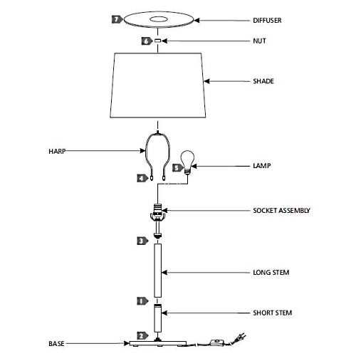 table lamp parts diagram