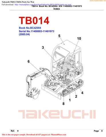 takeuchi tb016 parts diagram