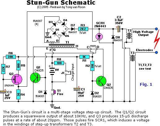 taser parts diagram