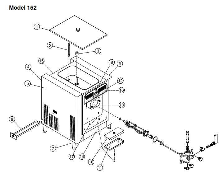 taylor ice cream machine parts diagram