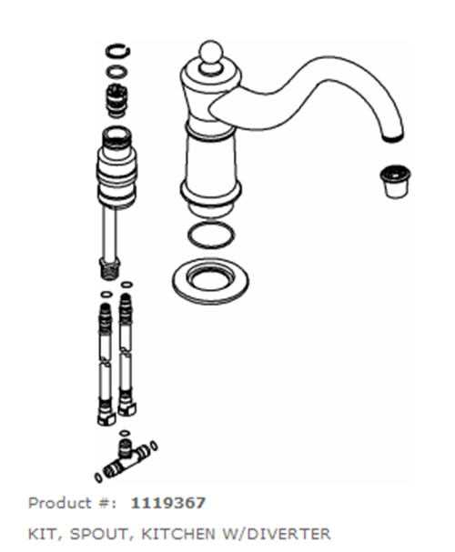 price pfister marielle kitchen faucet parts diagram