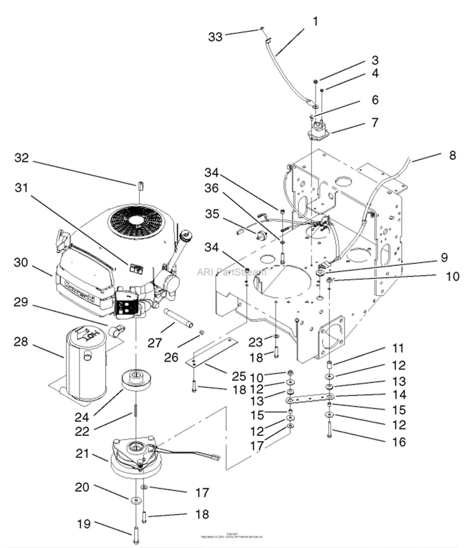 toro walk behind mower parts diagram