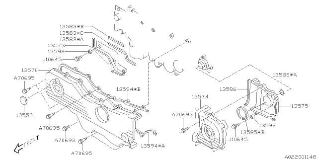 subaru forester engine parts diagram