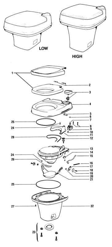 thetford aqua magic style ii parts diagram