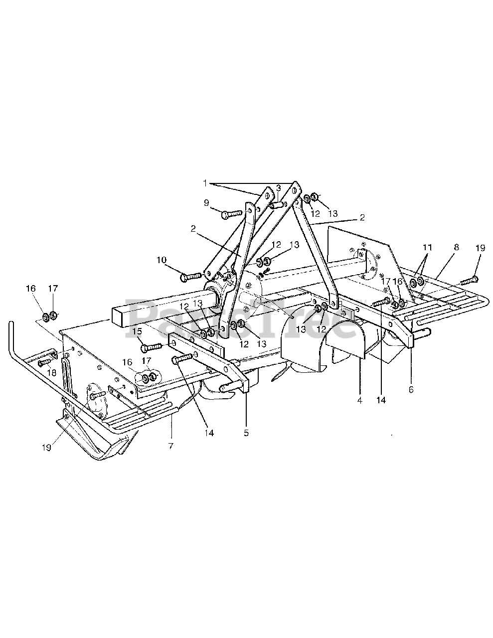 three point hitch parts diagram