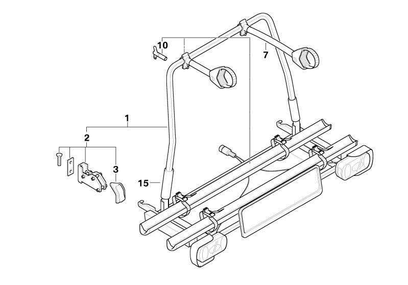 thule bike rack parts diagram