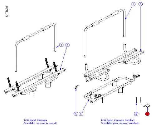 thule bike rack parts diagram