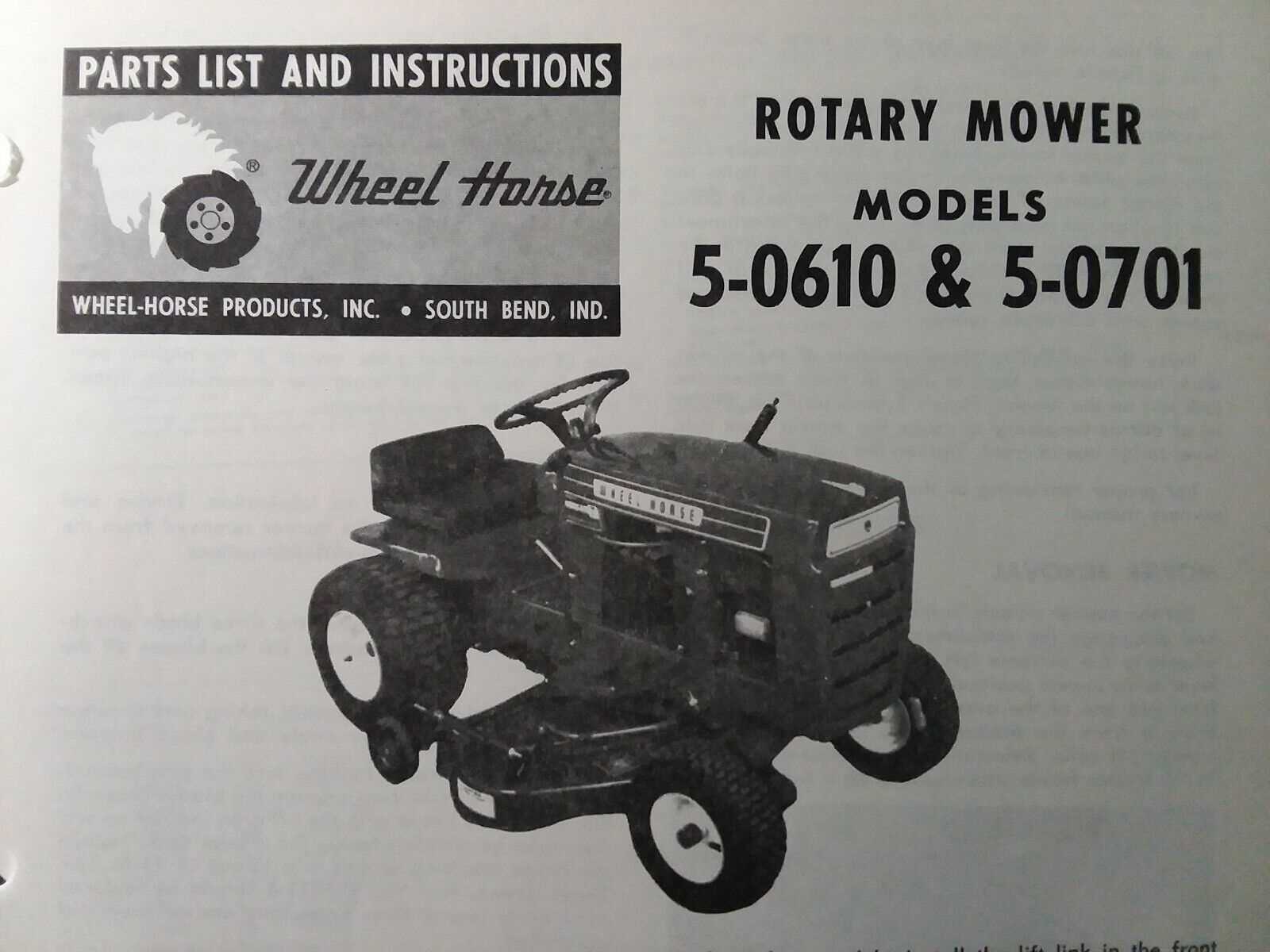 wheel horse mower deck parts diagram