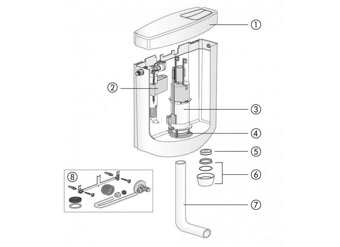 toilet cistern parts diagram