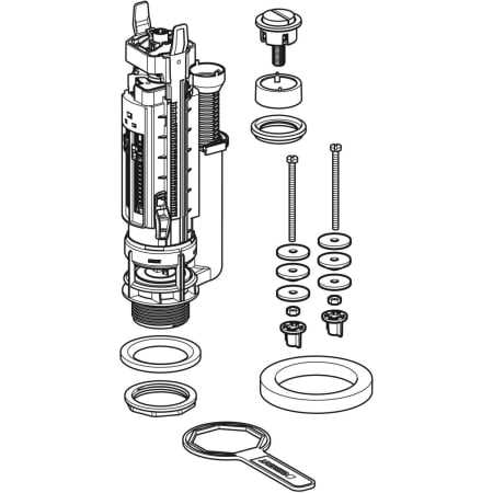 toilet flush valve parts diagram