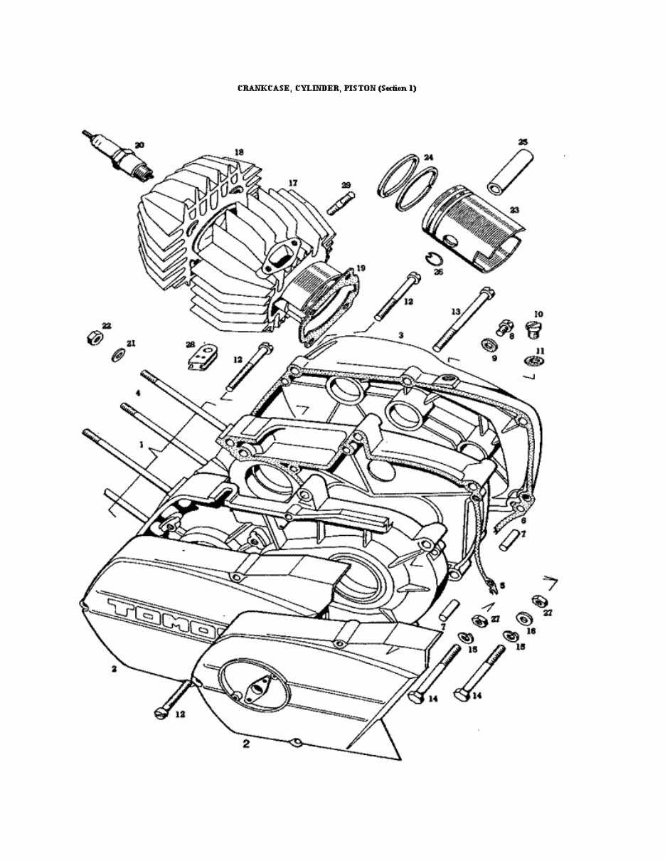 tomos moped parts diagram