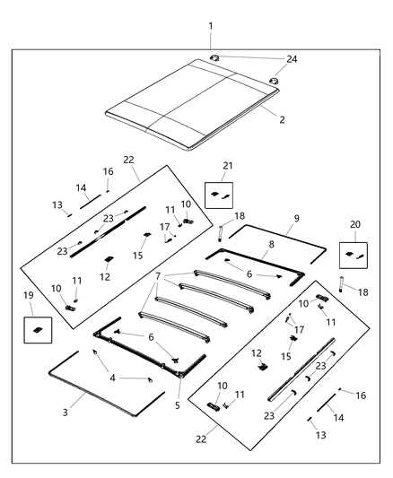 tonneau cover parts diagram