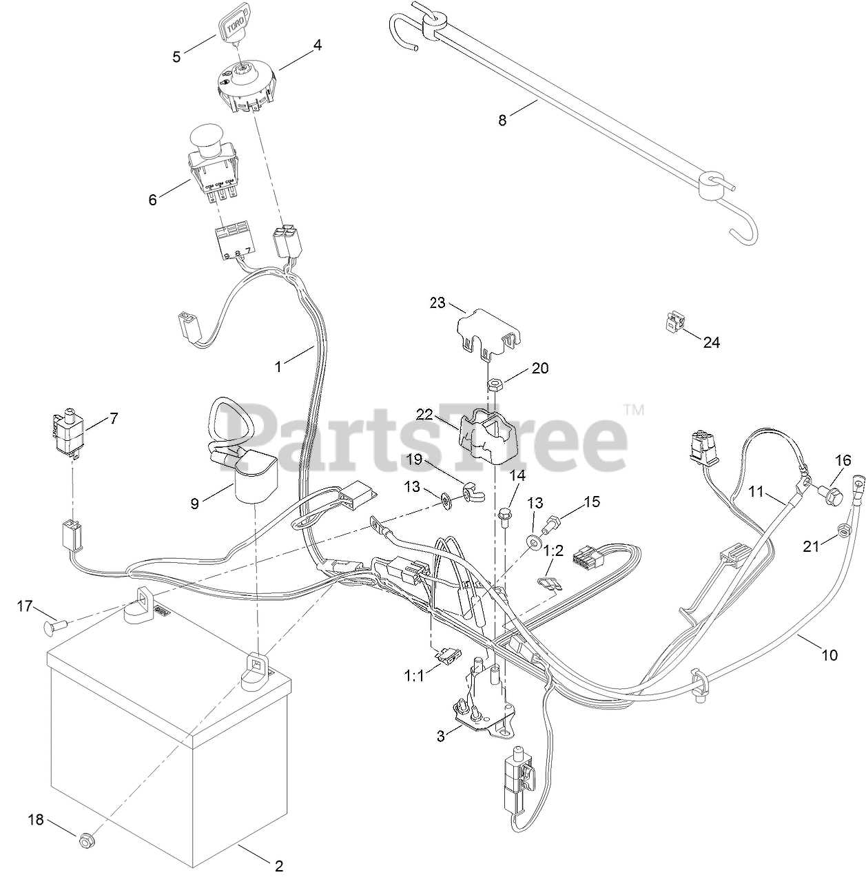 toro 75742 parts diagram