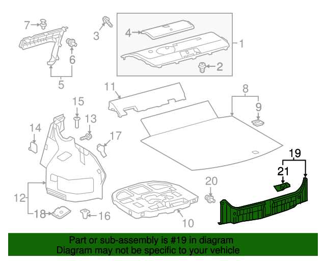 toyota camry interior parts diagram