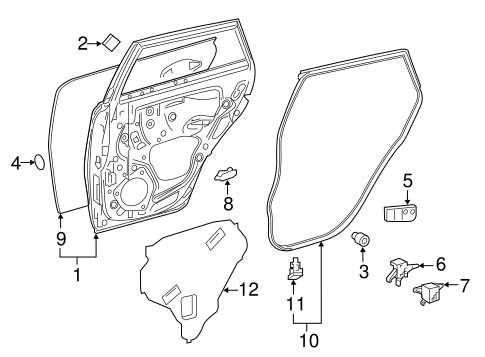 toyota corolla door parts diagram