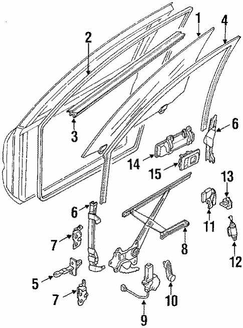 toyota corolla door parts diagram