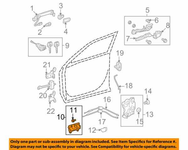 toyota door parts diagram