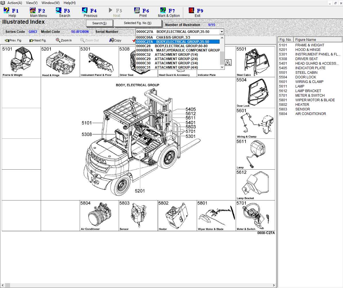 toyota forklift parts diagram