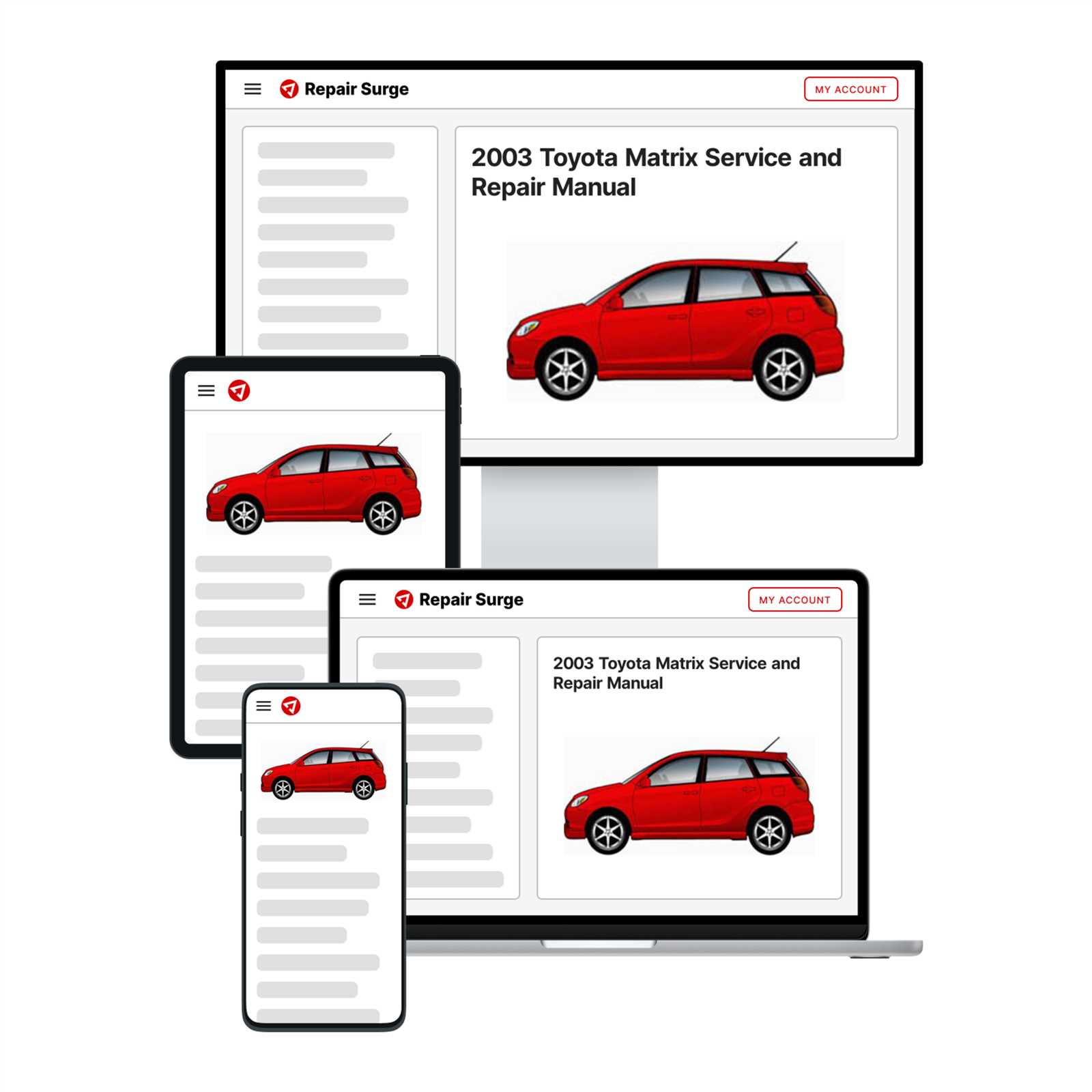 toyota matrix parts diagram