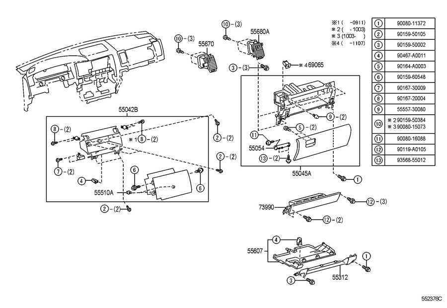 toyota sequoia parts diagram