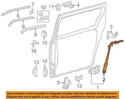 toyota sienna sliding door parts diagram