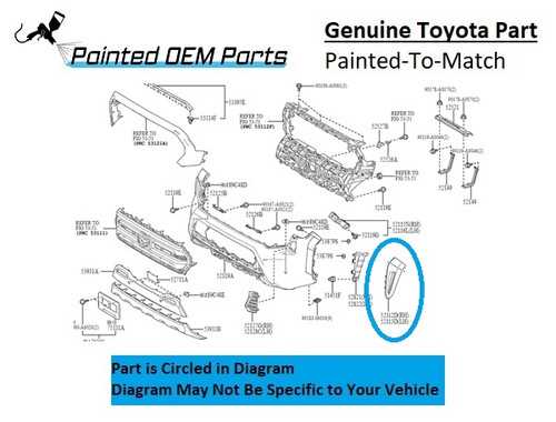 toyota tacoma front bumper parts diagram