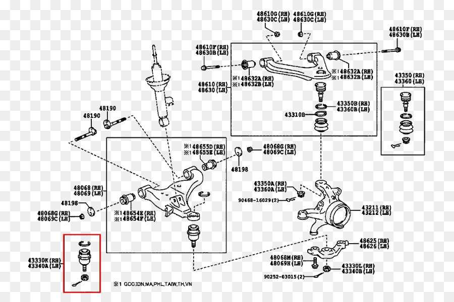 toyota tundra front end parts diagram