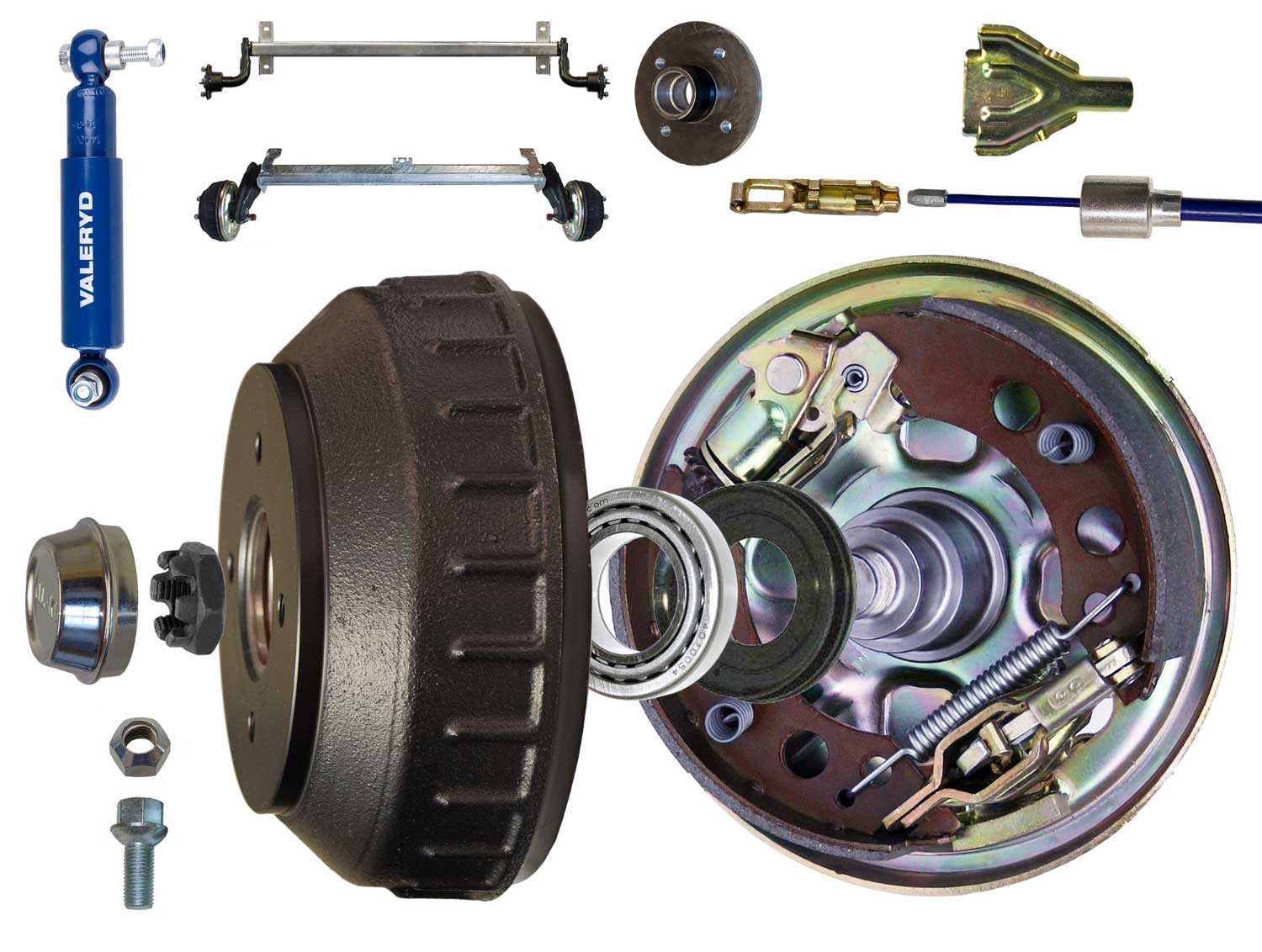 trailer axle parts diagram