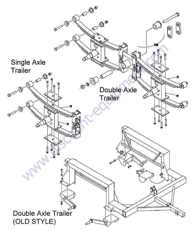 trailer axle parts diagram