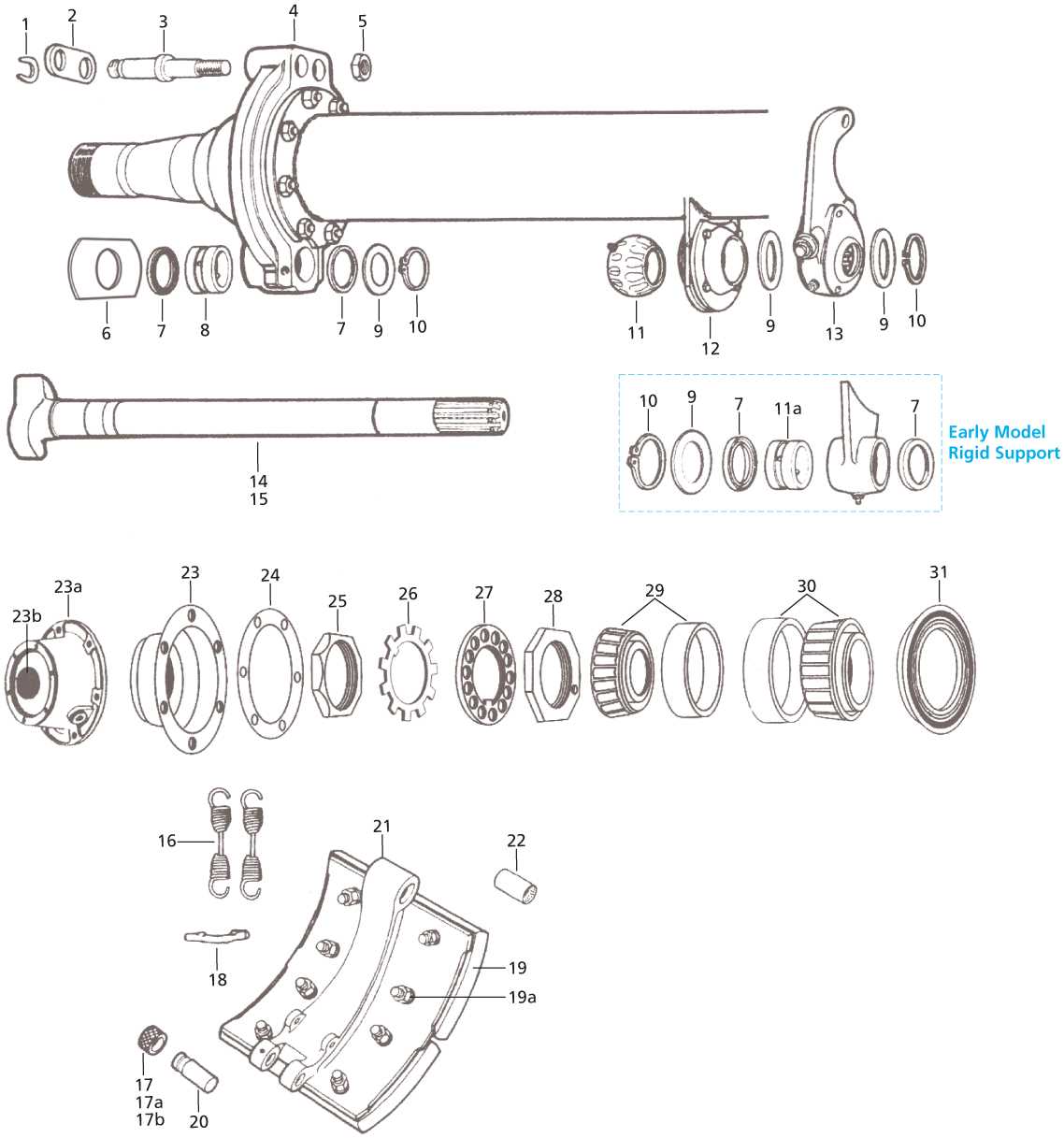 trailer brake parts diagram