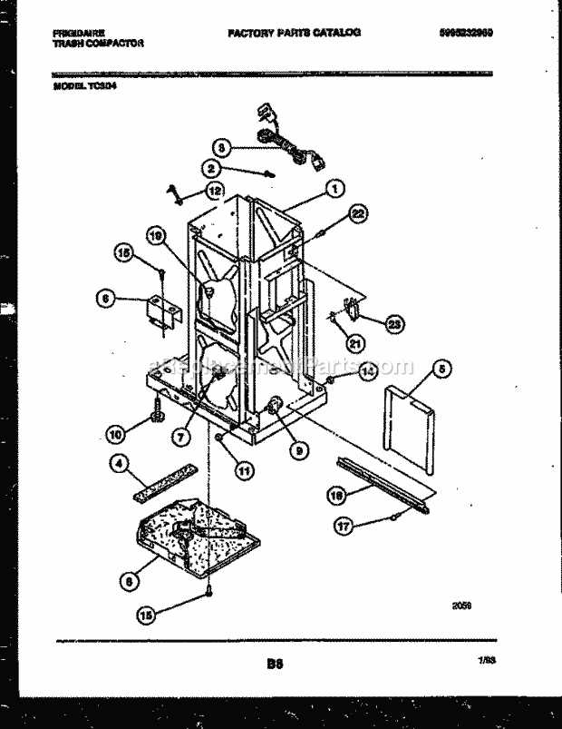 trash compactor parts diagram