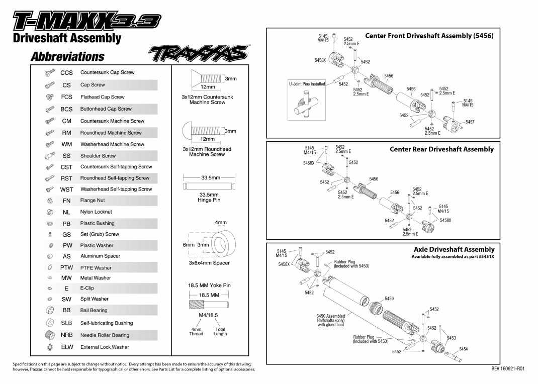 traxxas revo 2.5 parts diagram