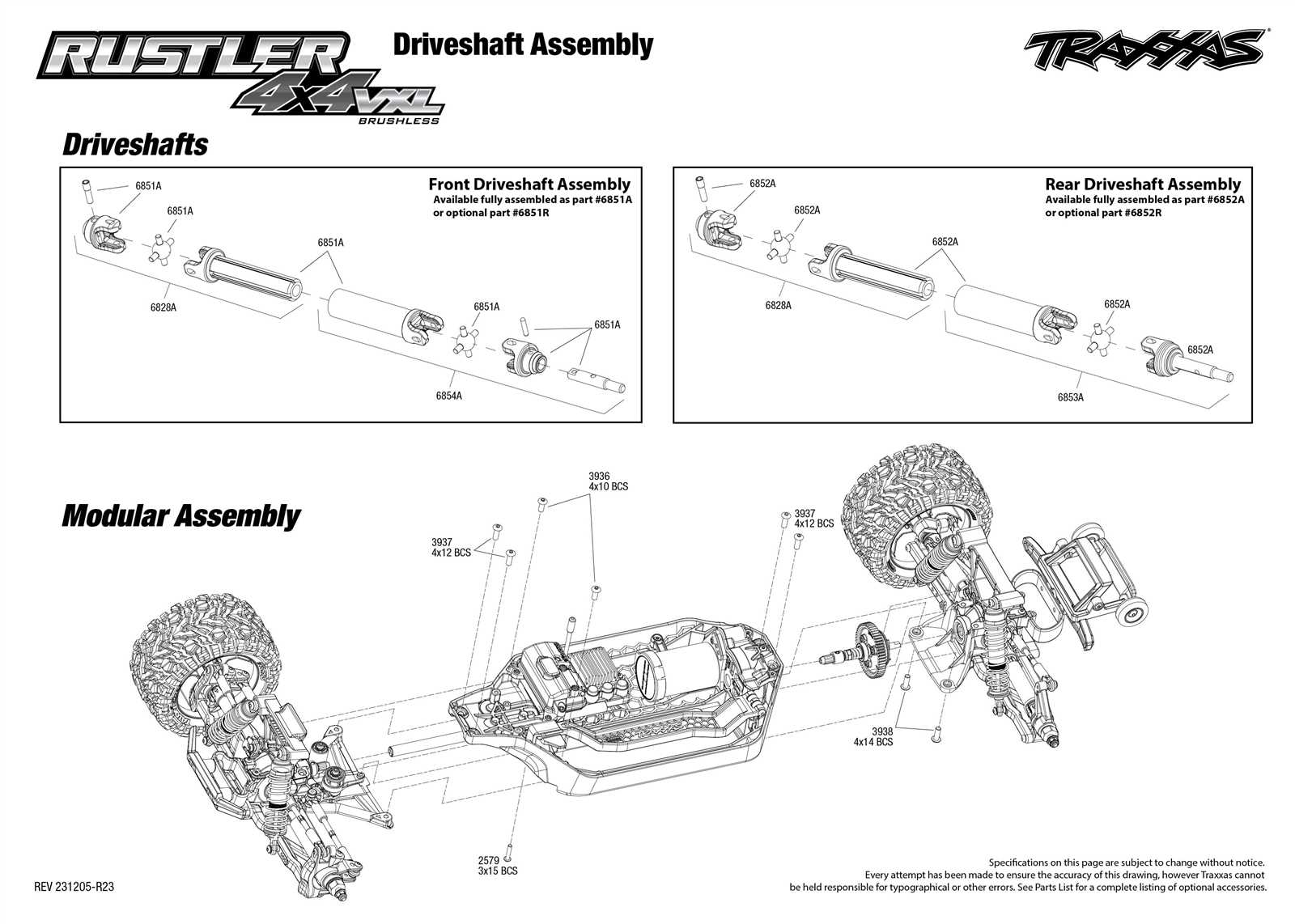 traxxas rustler 4x4 vxl parts diagram pdf