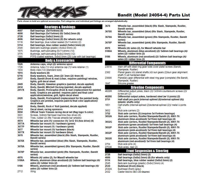 traxxas slash 2wd parts diagram pdf