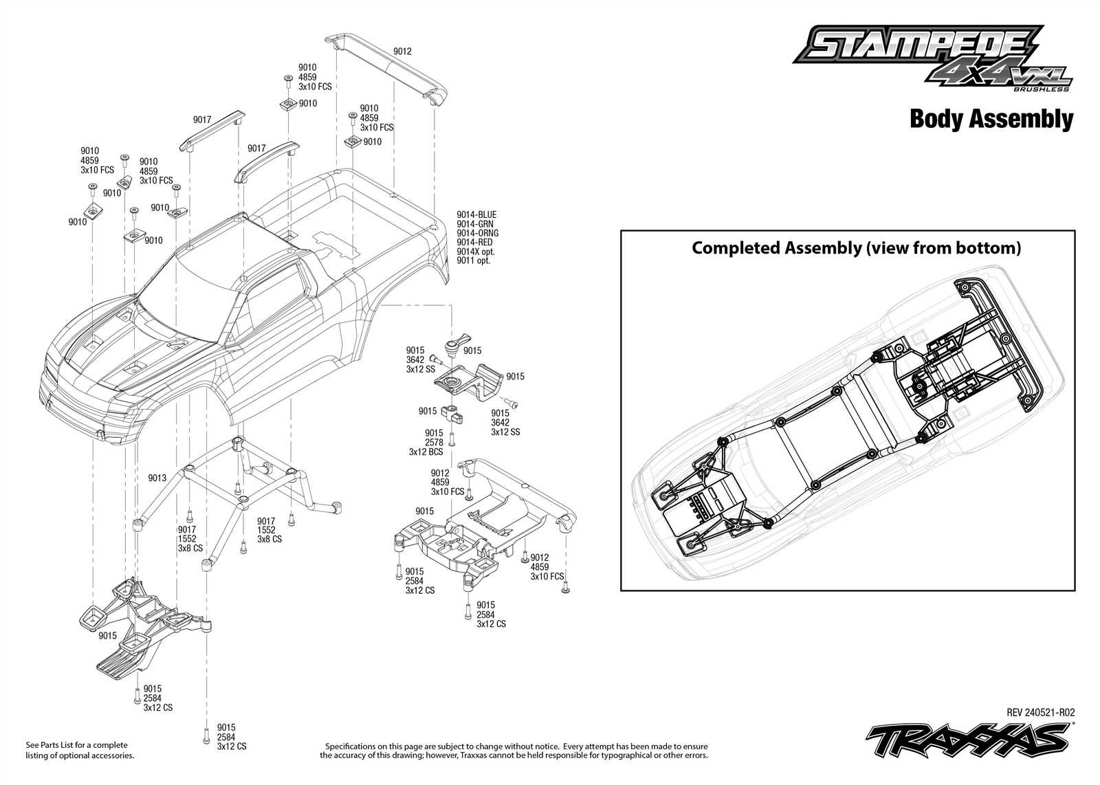 traxxas stampede 4x4 vxl parts diagram