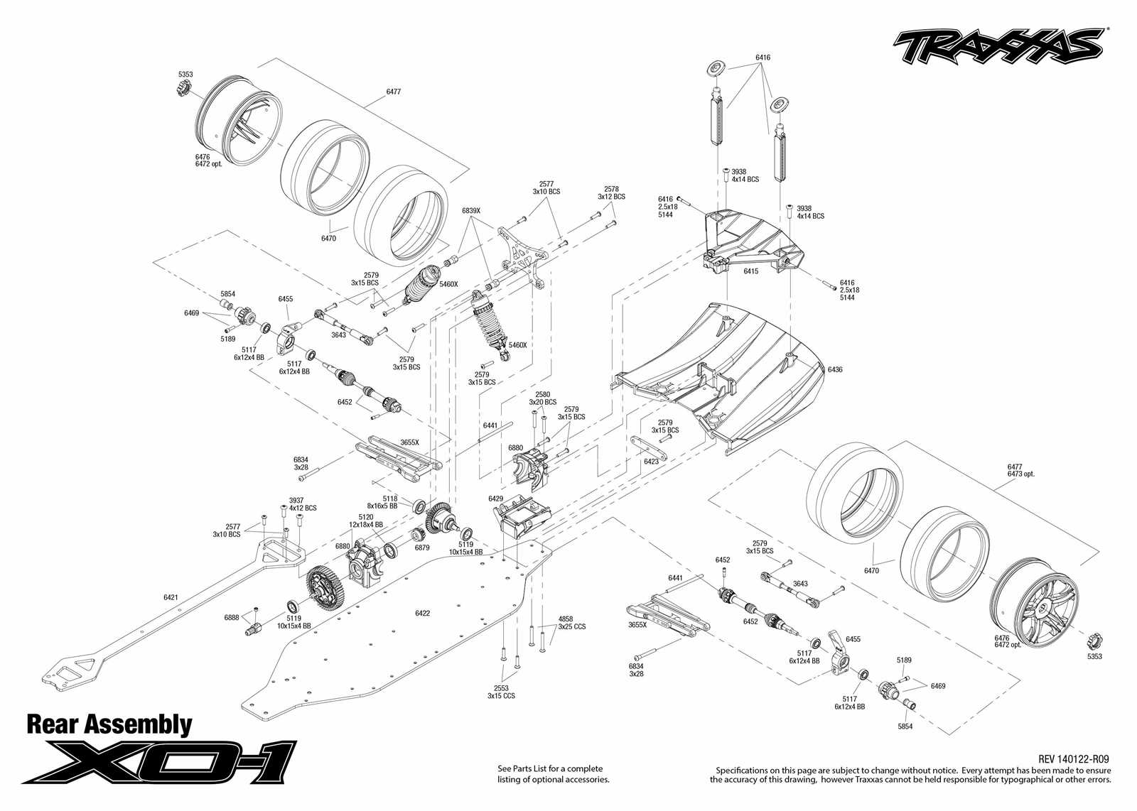 traxxas xo 1 parts diagram