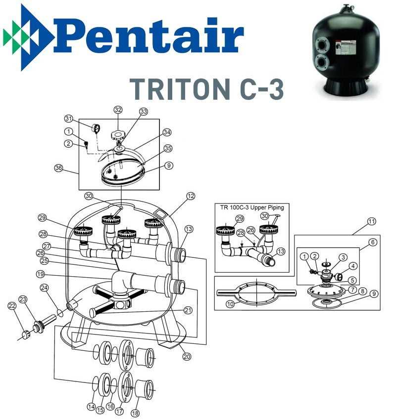 triton ii sand filter parts diagram