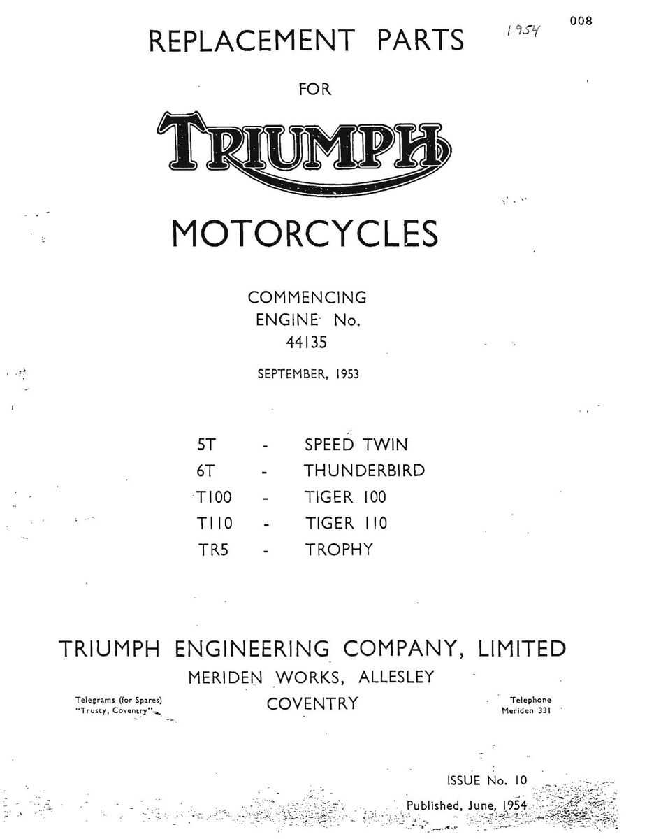 triumph motorcycle parts diagram