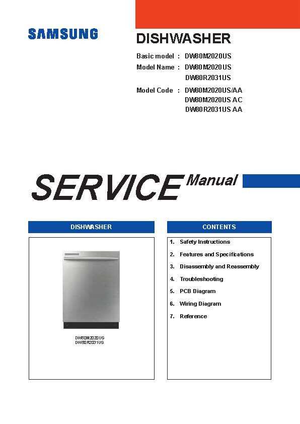 samsung dw80r2031us parts diagram