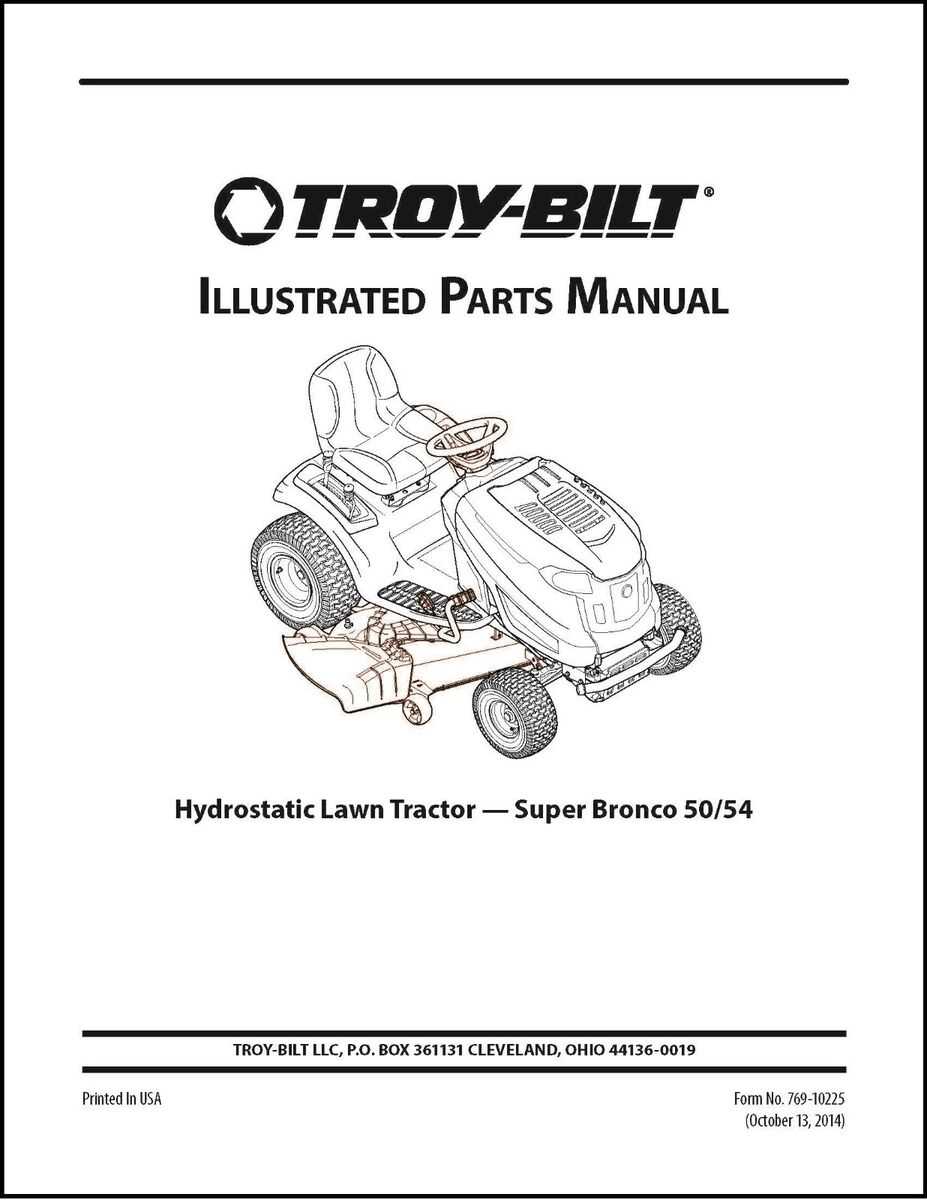 troy bilt lawn tractor parts diagram