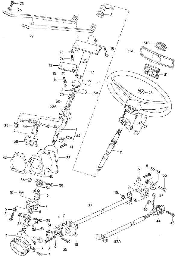 steering parts diagram